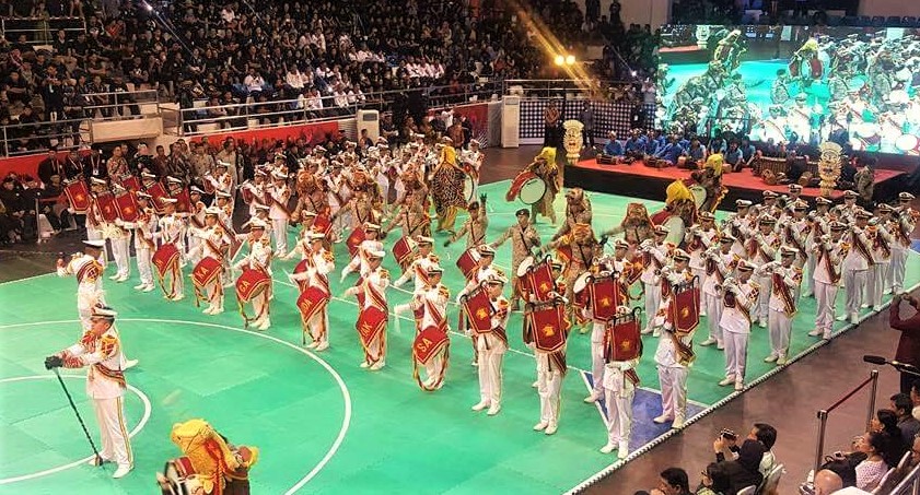 Opening ceremony marching band of Pencak Silat World Championships, Bali Indonesia 2016