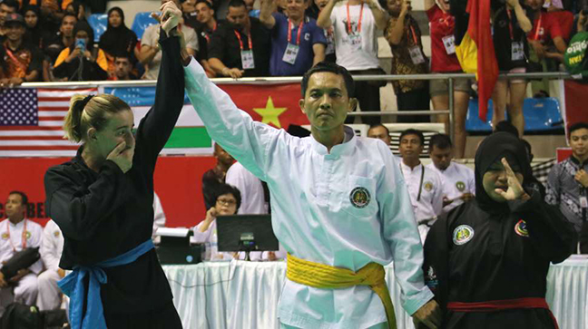  Wendy Pieters wins gold at Pencak Silat World Championships, Bali Indonesia 2016